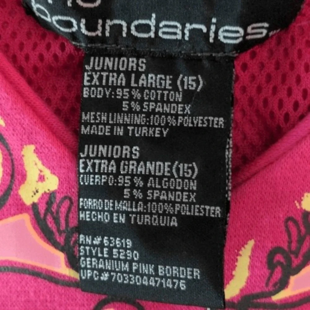 Y2K Vintage no boundaries  hot‎ pink tank top NWT